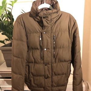 Zara Men Brown Bomber Coat Jacket